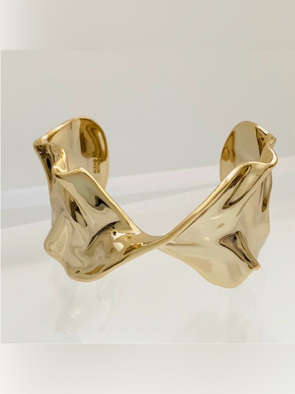 NEW Alexis Bittar Bracelet Asteria Nova Crumpled Twist Cuff Brut Gold JN21